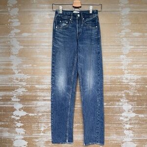 Rag & Bone Miramir Straight Leg Jeans Dark Wash Classic Preppy Womens XXS